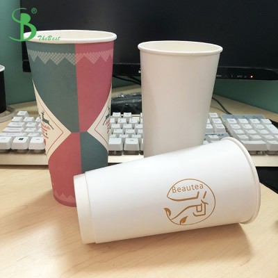 Wholesale Custom  16 oz 22 oz  printed disposable hot  paper cup