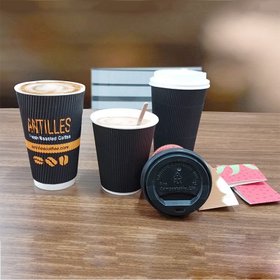 4 8 10 12 16 oz hot drink disposable paper cups for coffee