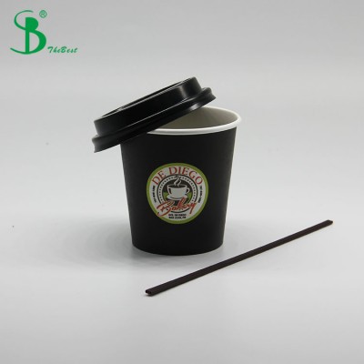 4/6/7oz Recycled Paper Cups Black Hot Coffee Paper Cup