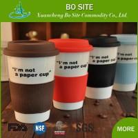 New style 12oz disposable double wall paper coffee cup kraft paper cup with lid