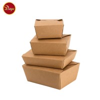 Take away food box kraft paper leakproof food packaging box