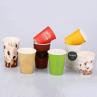 Wholesale custom made printed good quality  disposable12oz 16oz  20 oz cold paper cups with lid